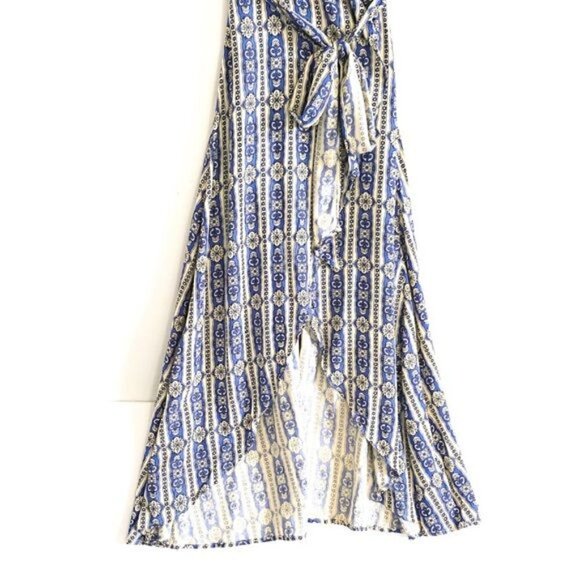 Cleobella Almudena Printed Wrap Dress Azure, Size XS - Picture 7 of 14